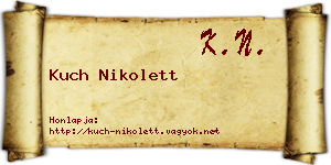 Kuch Nikolett névjegykártya